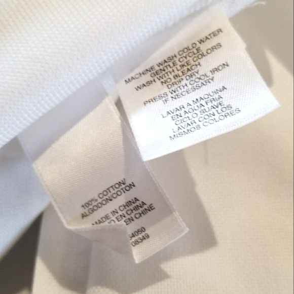 Jones New York White Pleated Classic Tuxedo Blouse - Picture 7 of 8